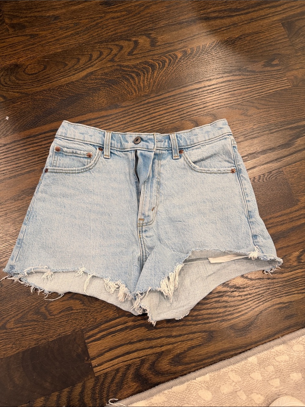 Abercrombie & Fitch Light Blue Cutoff Denim Shorts